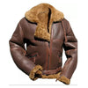 Men's Battle of Britain Flying B3 RAF Brown Leather Jacket Genuine Leather Premium Winter Coat