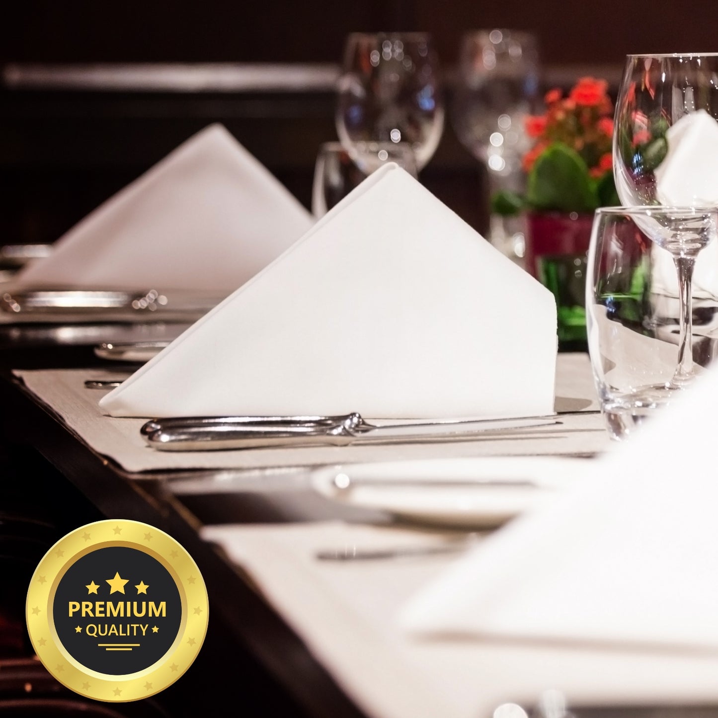 12 X White Cotton Napkin Table Linen Dinner 100% Egyptian Hotel - Birthday - Wedding 12"x12" Inches