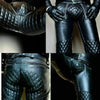 Men Genuine Leather Pant Punk Kink Jeans Trouser Bikers Breeches Cuir BLUF High Quality Pants