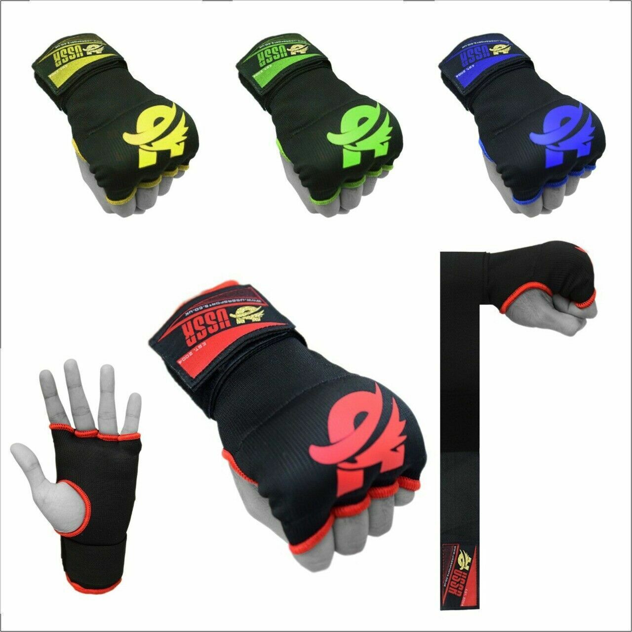 Hand Wraps Boxing Inner Gloves - Gel Elasticated Padded Bandages Mitts New