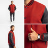 Men's Red Wool Varsity Letterman Jacket UK Ussr Sports