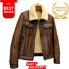 Men's RAF Bomber Aviator Genuine Sheep Skin Jacket Pilot Flying B3 Leather Winter Warm Coat