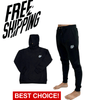 Kids Boys plain Tracksuit Hooded Sweatshirt Set Jogging Bottoms Hoodie top hoody UK