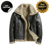 Kids Aviator Real Lamb Skin Shearling Leather Jacket MF7 Pilot B3 RAF Flying Coat