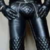 Men Genuine Leather Pant Punk Kink Jeans Trouser Bikers Breeches Cuir BLUF High Quality Pants
