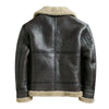 Men Aviator Real Lamb Skin Shearling Leather Jacket MF7 Pilot B3 RAF Flying Winter Warm Coat