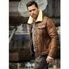 Men's RAF Bomber Aviator Genuine Sheep Skin Jacket Pilot Flying B3 Leather Winter Warm Coat