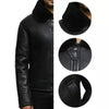 Men's Sheepskin Shearling Black Leather Jacket Aviator Flying B3 Pilot FUR Winter Warm Premium Coat