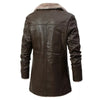 Men's Fur Lined Long Leather Coat Genuine Sheepskin Warm RAF Shearling Premium Winter Jacket