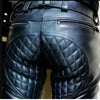 Men Genuine Leather Pant Punk Kink Jeans Trouser Bikers Breeches Cuir BLUF High Quality Pants