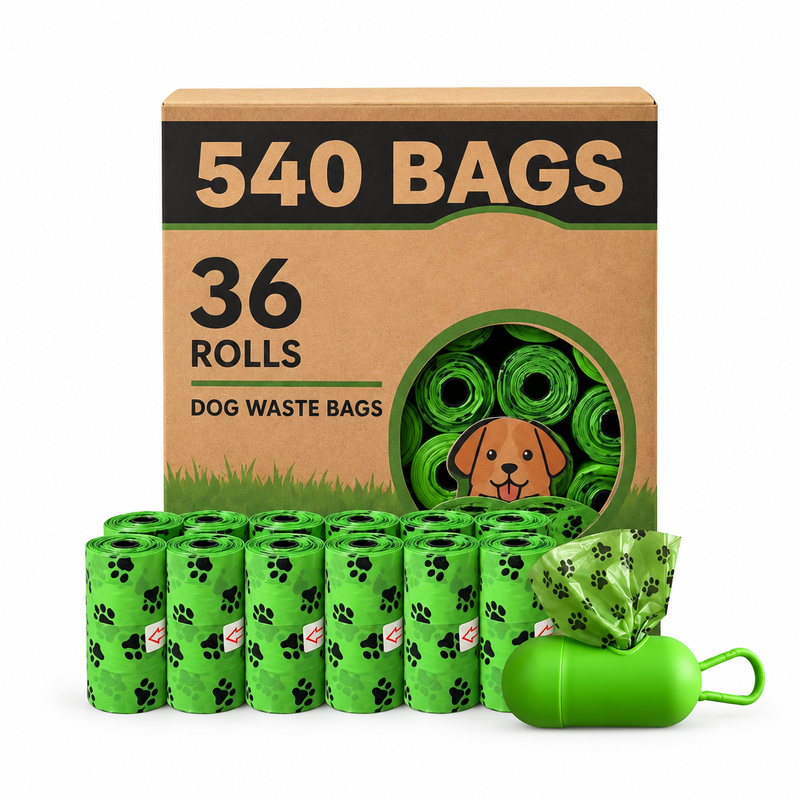 540 Dog Poop Bags, Biodegradable Doggy Waste Bags, Large Strong Thick Pet Waste Bags, Leak Resistant Poo Bags, Eco-Friendly Dog Waste Rolls Ussr Sports