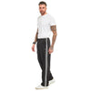 MENS SPORTS SILKY JOGGING BOTTOMS STRIPED JOGGERS GYM TRACKSUIT PANTS TROUSERS