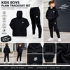 Kids Boys Plain Tracksuit Set Hoodie Sweatshirt & Jogger Trousers Casual Sportswear ussr sports