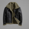 Men’s MF7 B3 Aviator Jacket Genuine Lambskin Leather Shearling Fur RAF Flying Winter Coat ussr sports