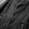 Men's RAF Shearling Long Leather Coat – Genuine Black Leather Premium Winter Overcoat ussr sports