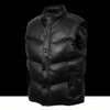 Men's EVEREST Genuine Leather Puffer Gilet Vest Black Sleeveless Jacket ussr sports
