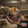 Men’s Battle of Britain RAF B3 Aviator Jacket Genuine Brown Leather Shearling Winter Coat ussr sports