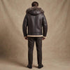 Men's B3 RAF Sheepskin Jacket Detachable Fox Fur Hooded Flight Fur Leather Premium Coat ussr sports