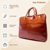 USSR Premium Quality Genuine Leather Bag Handbag Office Essentials Laptop Tote Travel Work UK