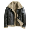 Men Aviator Real Lamb Skin Shearling Leather Jacket MF7 Pilot B3 RAF Flying Winter Warm Coat