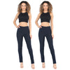 2 PACK WOMENS RIBBED STRAIGHT LEG TROUSERS LADIES STRETCH FINELY PANTS BOTTOMS