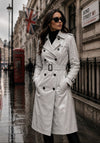 Women’s White PVC Trench Coat, Shiny Faux Leather Long Coat, Gothic Emo Fashion Jacket ussr sports