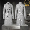 Women’s White PVC Trench Coat, Shiny Faux Leather Long Coat, Gothic Emo Fashion Jacket ussr sports