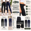 2 Pack Ladies Women’s Bootcut Ribbed Trousers – Stretch Pull-On Flared Pants, UK Sizes 8-26 ussr sports