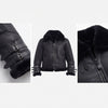 Kids Aviator B3 Shearling Leather Jacket, Real Lambskin RAF Pilot Flying Coat, Warm Winter Jacket ussr sports