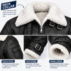 Kids Genuine Lambskin B3 Bomber Leather Jacket, Black RAF Shearling Aviator Coat ussr sports