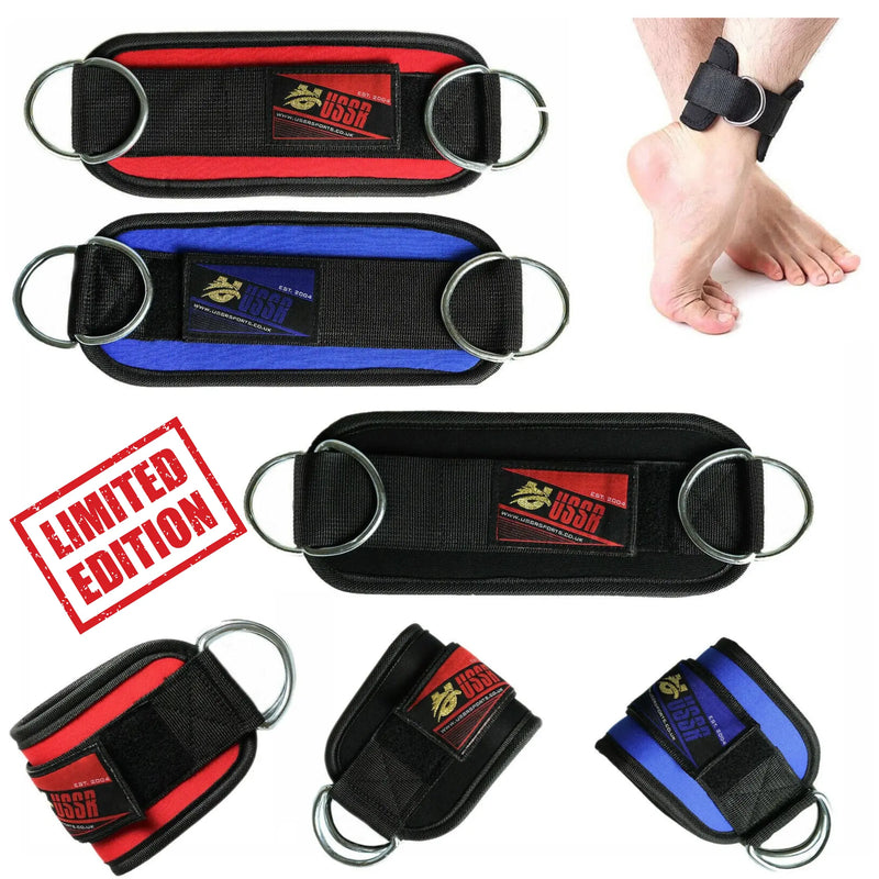 2X D-Ring Adjustable Wrist Ankle Strap Multi Gym Cable Attachment Weightlifting ussr sports