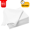 12 X White Cotton Napkin Table Linen Dinner 100% Egyptian Hotel - Birthday - Wedding 12"x12" Inches